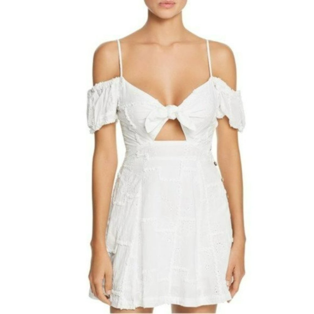 NWT Surf Gypsy Cold Shoulder Smocked CoverUp Dress - Picture 7 of 8
